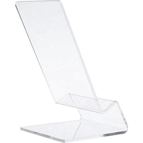 10Pcs Transparent Office Desk Accessories Card Clip Business Card Holders Desk Acrylic Id Holder Card Display Stand