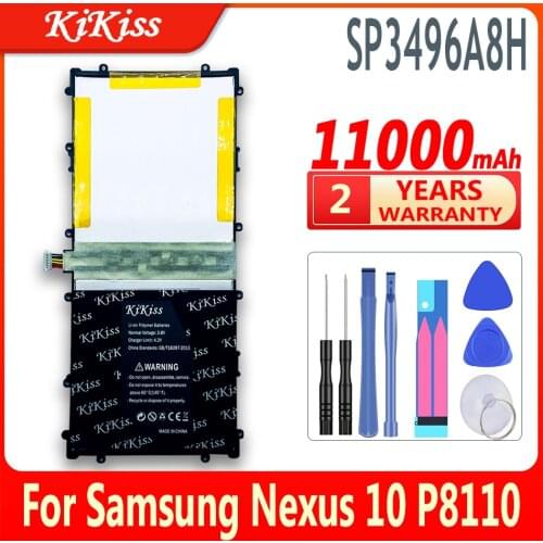 11000mAh SP3496A8H Battery For Samsung Google Nexus 10 Battery Replacement GT-P8110 HA32ARB SP3496A8H Tablet Battery+tool