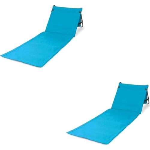 2 pcs Folding Chaise Lounge Cushion Practical 181 Cm-190 Pocket Picnic Waterproof Beach Mat Sand Free Mat Blanket outdoor Tent Bed