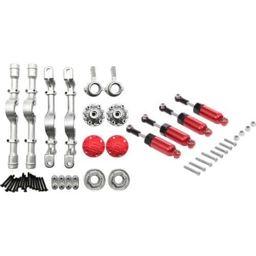 4Pcs Shock Absorber for WPL 1:16 Crawler Half Truck RC Car with for WPL 4X4 Truck Front and Rear Metal Shaft Shell DIY