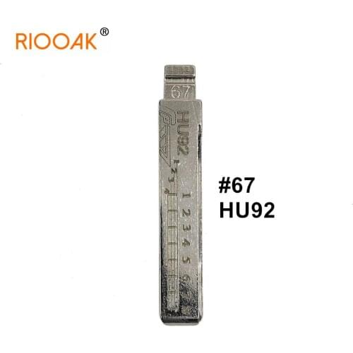 5pcs HU92 #67 2 In 1 Lishi Key Blade Uncut Metal Shearing Teeth Blank Engraved Line Blade For BMW Mini LandRover