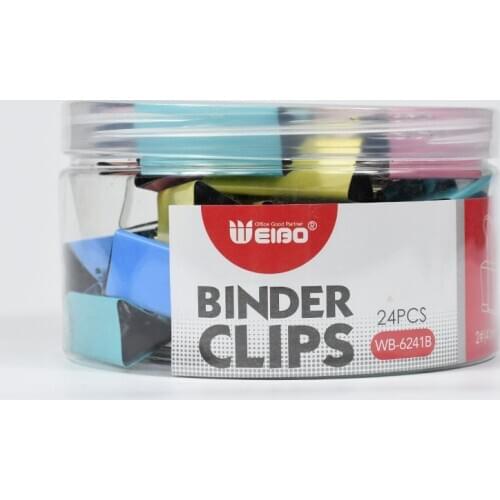 6241B Metal Binder Clips Colorful 20/40mm Home Office Books File Organizer Food ClipsStrong clamping force Easy classification