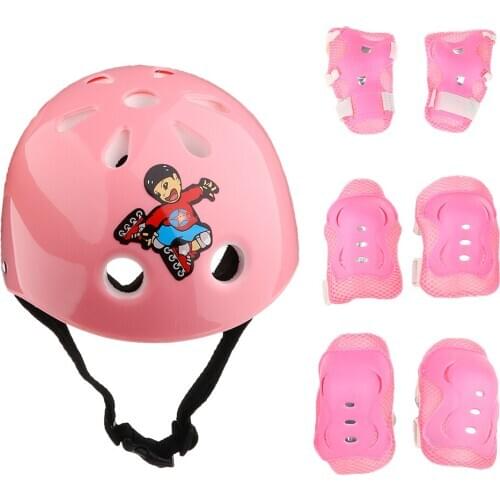 7Pcs Kids Children Roller Skating Bike Scooter Knee Elbow Wrist Pads