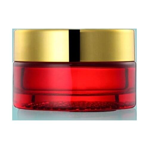 30G dark brown/red glass cream jar with shiny silver/gold lid for essence/eye serum/day&night cream/moisturizer/skin care pack