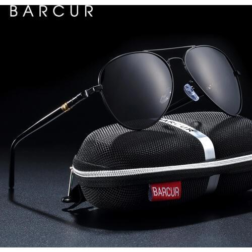 BARCUR Brand Sun glass With Box free Polarized Sunglasses Men Driving Sun Glasses Women Oculos UV 400 Sunglasses