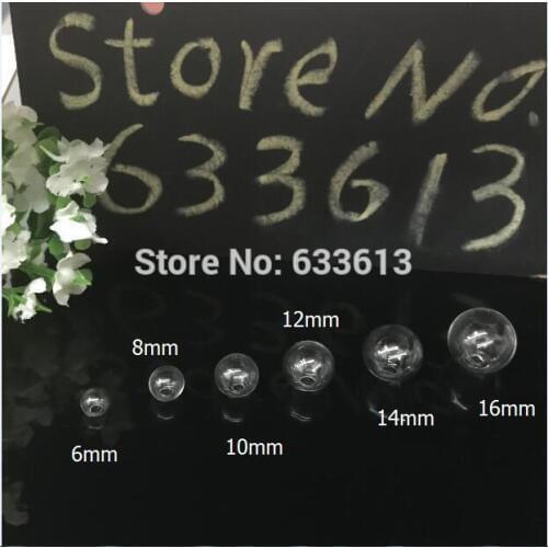 Free ship! 100pcs/lot 9 size choose Mini Lightbulb glass globe bubble, glass dome, glass bottle, glass vial pendant with hole