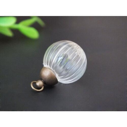 Free ship!! 14mm ball shape glass globe pendant & bronze cap glass bottle necklace,art jewelry pendant