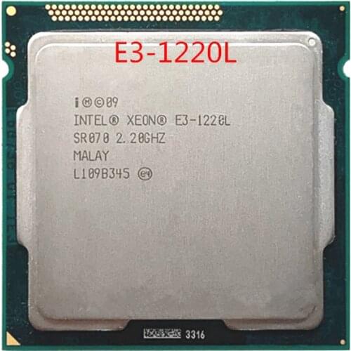 Free shipping intel E3-1220L 2.20GHZ Dual-Core 3MB SmartCache E3 1220L DDR3 1333MHz FCLGA1155 TPD 20W