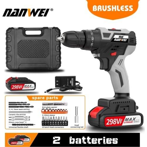 Brushless Cordless Drill Impact Electric Drill Power Tools Hammer Drill Industrial Electric Drill