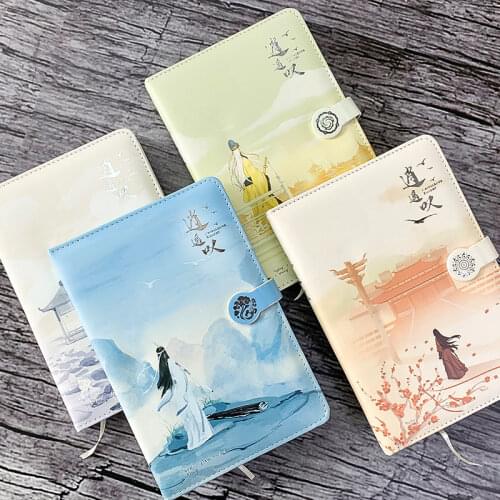 Anime Mo Dao Zu Shi The Untamed Wei Wuxian Lan Wangji Cosplay A5 Pu Antiquity Tassel Notebook Gifts Jotter Student Note Pad Book