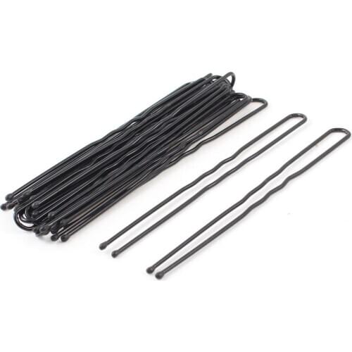 Hot 20 Pcs 7cm Long Black Metal DIY Hair Bun Pin for Woman