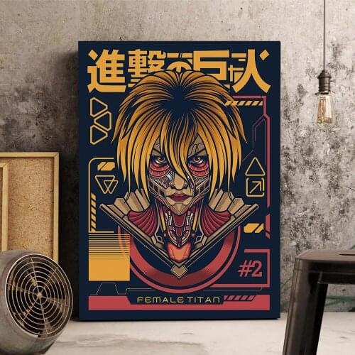 Hd Prints Attack on Titan Canvas Painting Home Decor Wall Artwork Anime Poster Living Room No Frame Modular Characters Pictures