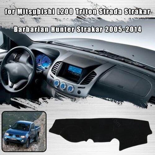 Car Dashboard Cover Dash Mat for Mitsubishi L200 Triton Strada Strakar Barbarian Hunter Strakar 2005-2014 Non-slip Sun Shade Pad