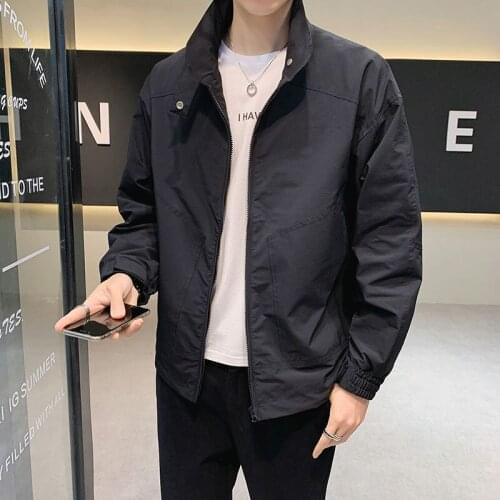 2021 Coat Jacket Mens Spring New High Quality Workwear Handsome Loose Streetwear Solid Color Business Free Shipping Best