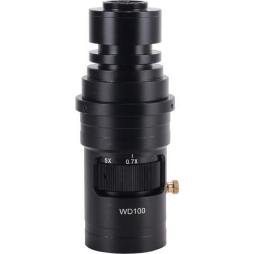 Monocular HD 200X Continously Variable Zoom C-mount Lens 100mm Working Distance High DOF Monocular Lens for Stereo Microscope