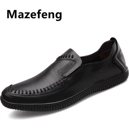 Genuine Leather Men Shoes Luxury Brand 2021 Italian Casual Slip on Formal Loafers Men Moccasins Italian Black Male Driving Shoes