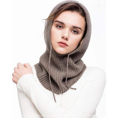 2019 Male And Female Multifunction Scarf Hat Cashmere Wool Blend Knitted The Neck Hats Winter Soft Warm Solid Color Head Cap