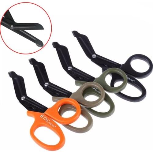 Outdoor EDC Tactical Equipment EMT Rescue Scissors Trauma Gauze Emergency First Aid Scissors Caregiver Bandage Tijera Rescate