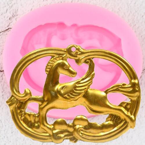 Pegasus Horse Unicorn Silicone Molds Polymer Clay Jewelry Mold DIY Fondant Cake Decorating Tools Candy Chocolate Gumpaste Moulds
