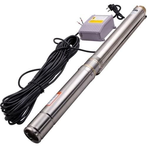 3 inch 750W 3800L/H Submersible Deep Well Borehole Water Pump + 30m Cable