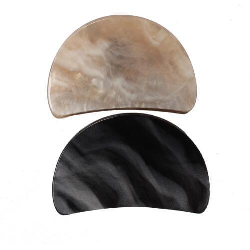 Semicircle Hair Clip 2.3" Size Acrylic Hairpins Solid Color Women Hair Claws Women Make UP Washing Tool Hair Accessories