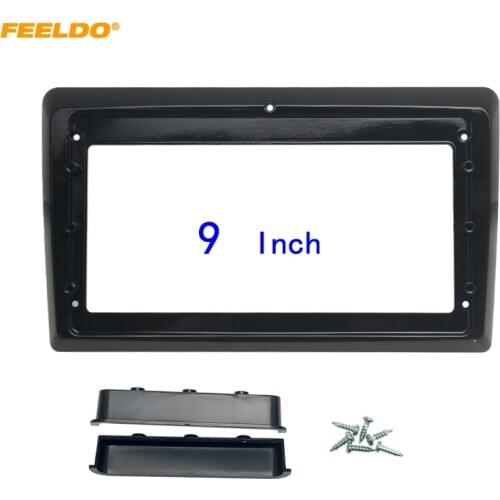 FEELDO Car Audio 2DIN Fascia Frame Adapter For Mitsubishi Outlander 9" Big Screen DVD Player Dash Fitting Panel Frame Kit