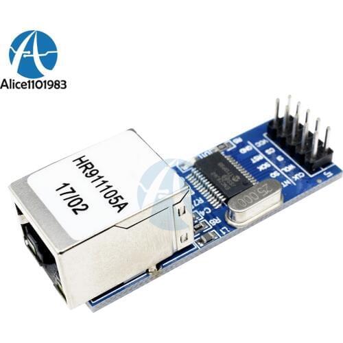 Mini ENC28J60 Ethernet LAN Network Module Crystal Board For Arduino 51 AVR SPI Interface PIC STM32 LPC 3.3V 25MHZ