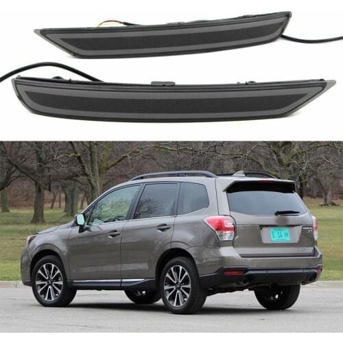Smoke Len LED Rear Reflector Tail Light Brake Lamp For Subaru Forester 2008-2018