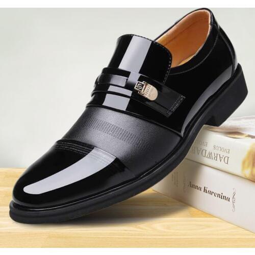 Classic Business Mens Dress Shoes Fashion Elegant Formal Wedding Shoes Men office Slip On Office Oxford Shoes For Men Black new