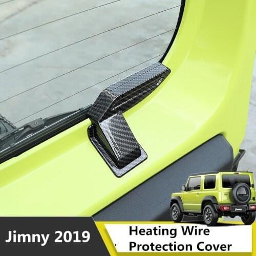 2PCS ABS Rear Windshield Heating Wire Protection Cover For Suzuki Jimny 2019 2020 Interior Protector Cover Trim Car Accessories