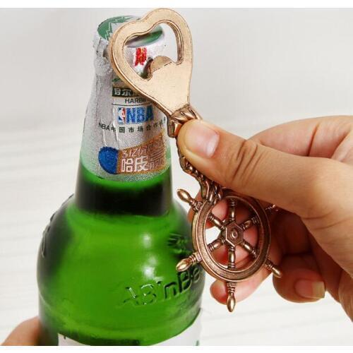 100pcs/Lot Destination Wedding Favors "Steer Your Future Life" Antique Vintage Rudder Bottle Opener Favor Free Shipping