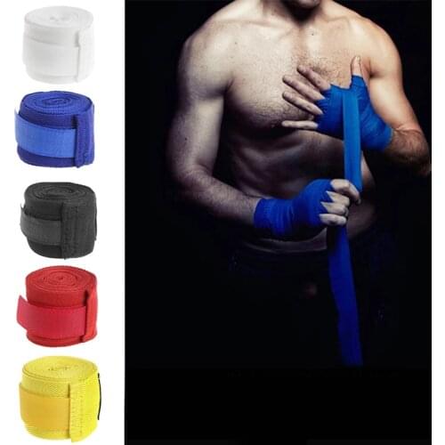 2.5m Cotton Boxing Wrist Bandage Sports Strap Hand Wrap Combat Protect Kickboxing Muay Thai Handwraps Training Gloves