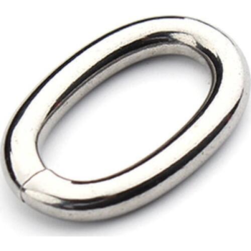 20pcs/lot Stainless Steel Silver Tone Oval Open Jump Rings Connectors 7x9mm/9x12mm/12x17.5mm Findings For Jewelry Making F2205