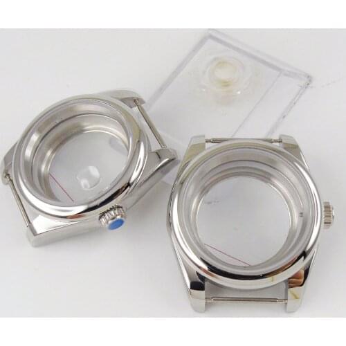 36MM Watch Parts Sapphire Glass transparent Watch Case Fit NH35 NH36 Movement