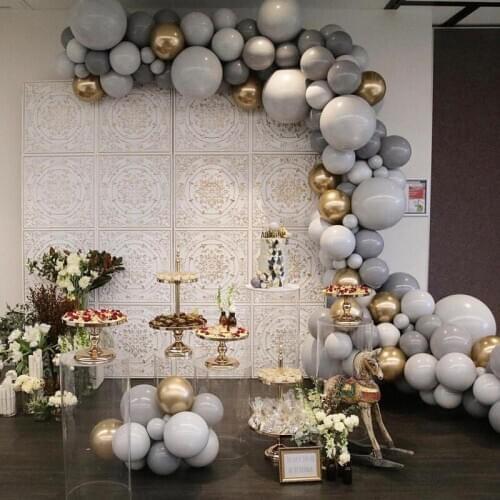 5inch 10inch 18inch Pastel Gray Balloons Macaron Gray Balloon Wedding Decorations Birthday Party Backdrop Decoration