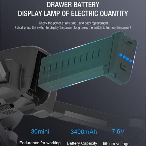 1PC Upgraded High capacity 7.6V 3400mAh Battery For SG906 Pro/ X193 PRO/ X7 PRO GPS Quadcopter RC Toys Upgrade Accessories Parts