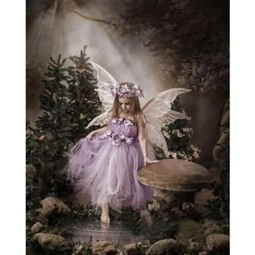 DIY Diamond Painting Cute Angel Baby Cross Stitch Art Picture For Living Room Home Decoration Frameless JX683