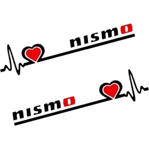 Car Stickers Electrocardiogram Heart Shape Creative Decals For Nissan Nismo Bluebird Sunny Sylphy Tiida Qashqai X-Trail D20