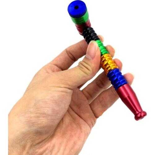 Color Bamboo Removable Metal Pipe Smoke Tube Portable Metal Pipes Smoking Pipe Tobacco Pipes Grinder Smoke Narguile