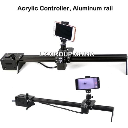 Disassembled Aluminum Camera Slide Rail Acrylic controller with Dual 42mm Stepper Motor Offline Control Move Range 600MM