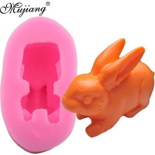 Easter Rabbit Soap Mold Animal Silicone Cake Molds Resin Clay Candle Bunny Fondant Chocolate Mould Kitchen Baking Cake Tools