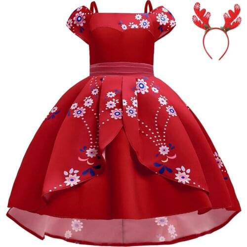Christmas Santa Claus Cosplay Costume Carnival Fancy Vestidos Children Birthday Party Princess Dress Baby Girls Clothes 10 Years