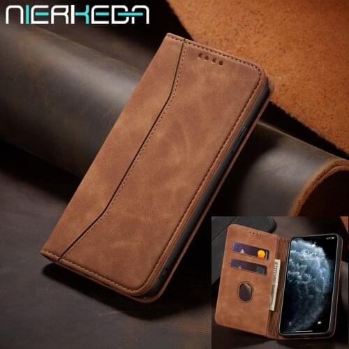 Magnetic Leather Case For iPhone 12 Mini 11 Pro XS Max XR 7 8 6 6S Plus SE 2020 Luxury Wallet Flip Card Holder Stand Phone Cover
