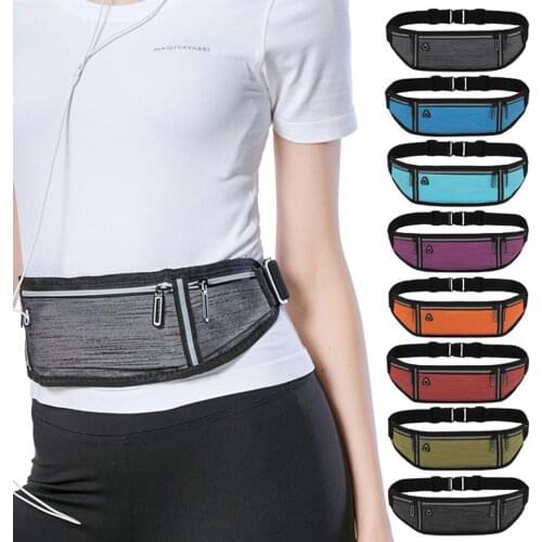 Multifunctional Sports Pocket Mini Fanny Pack For Men Women Portable USB Waist Pack Waterproof Running Waist Bag Accessories