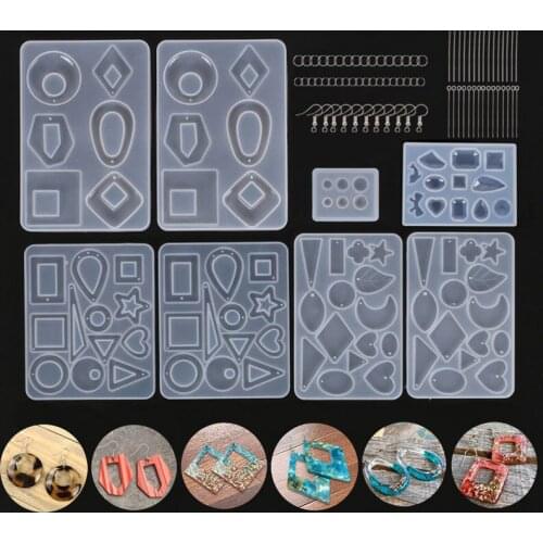 Jewelry Tools Accessories Silicone Casting Resin Molds Set For DIY Earring Pendant Uv Epoxy Art Handmade Making Materials Mold