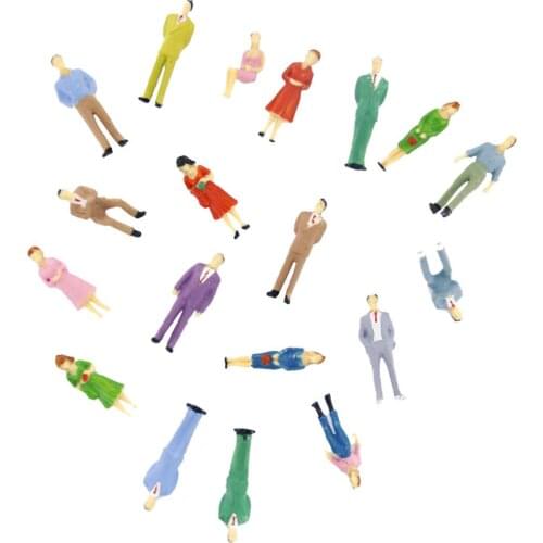 New Arrivals 1:50 Scale 100pcs Painted Model Train People Figures (1 to 50) Building Layout Multicolor Model Toys for Children