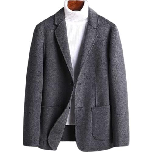 Autumn Winter Woolen Suit Men Cashmere Blazer Jacket Plus Size Office Wedding Blazer Clothing