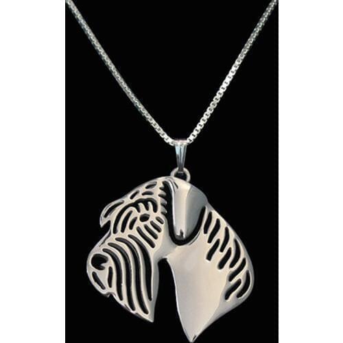 Romantic Gold Silver Color Giant Schnauzer (natural ears) Pendant Necklace Hunger Games Necklace Women Best Friend Choker