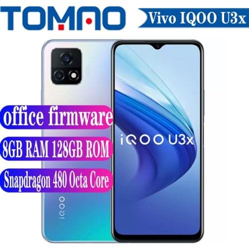 Original Official New Vivo iQOO U3x 5G Smartphone 90Hz Snapdragon 480 5000mAh 18W 4GB 6GB 8GB RAM 64GB 128GB ROM Google Play
