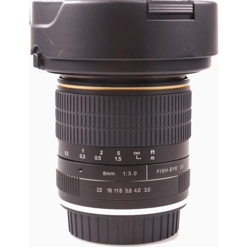 Lightdow 8mm F3.0 Ultra Wide Angle Fisheye Lens for Nikon DSLR Camera D3100 D3200 D5200 D5500 D7000 D7200 D7500 D90 D7100